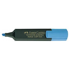 Faber-Castell Marcador fluorescente Texliner 48 - Punta biselada - Trazo 1 mm a 5 mm - Color azul-IR32 Faber-Castell Marcador fluorescente Texliner 48 - Punta biselada - Trazo 1 mm a 5 mm - Color azul