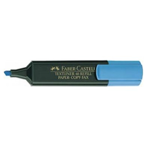Faber-Castell Marcador fluorescente Texliner 48 - Punta biselada - Trazo 1 mm a 5 mm - Color azul-IR32 Faber-Castell Marcador fluorescente Texliner 48 - Punta biselada - Trazo 1 mm a 5 mm - Color azul