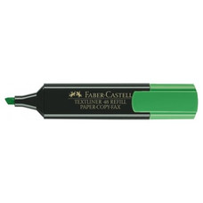 Faber-Castell Marcador fluorescente Texliner 48 - Punta biselada - Trazo 1 mm a 5 mm - Color verde-IR32 Faber-Castell Marcador fluorescente Texliner 48 - Punta biselada - Trazo 1 mm a 5 mm - Color verde