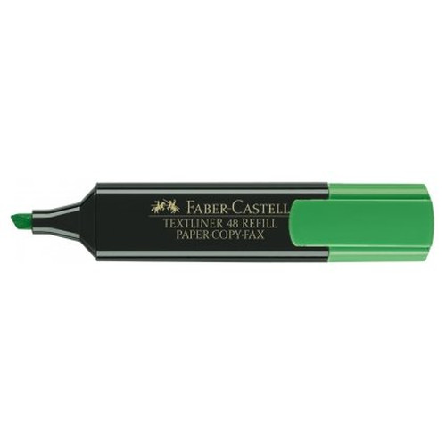 Faber-Castell Marcador fluorescente Texliner 48 - Punta biselada - Trazo 1 mm a 5 mm - Color verde-IR32 Faber-Castell Marcador fluorescente Texliner 48 - Punta biselada - Trazo 1 mm a 5 mm - Color verde