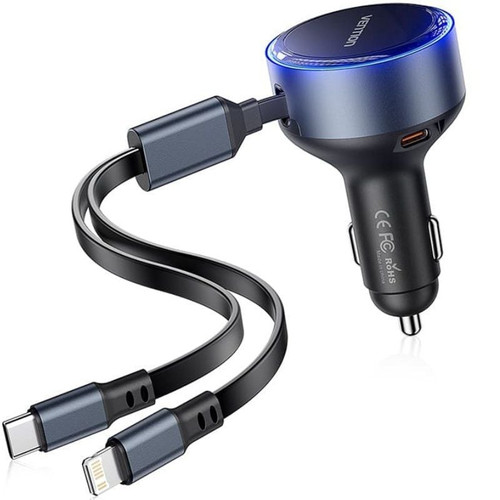 CARGADOR COCHE USB-C/M USB-C/H LIGHTNING/M 30W NEGRO VENTION (Espera 4 dias)