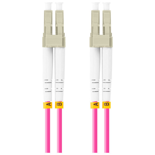 CABLE DE FIBRAOPTICA LANBERG 1M MULTI LC/UPC-LC/UPC DUPLEX OM4 50/125 LSZH VIOL