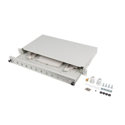 PATCH PANEL LANBERG 1U 19" FIBRA OPTICA 12 PTS SC SIMPLEX O 12 LC DUPLEX GR+ACC