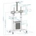 SOPORTE SUELO + RUEDAS + ARMARIO MULTIUSOS + ACC. RACK NARNIA 60""-100"" TOOQ (Espera 4 dias)