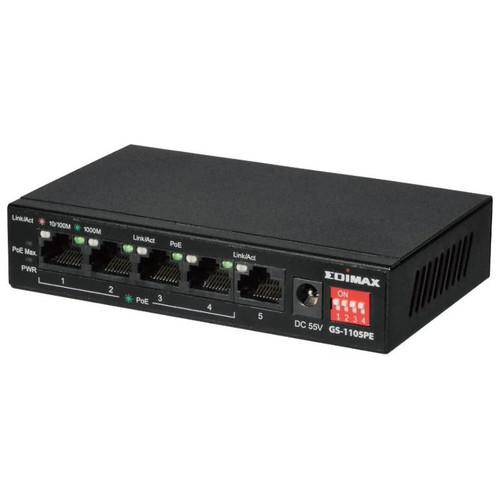 Edimax GS-1105PE Swithc 5xGbE (4PoE+) LR-IA30 Edimax GS-1105PE Swithc 5xGbE (4PoE+) LR