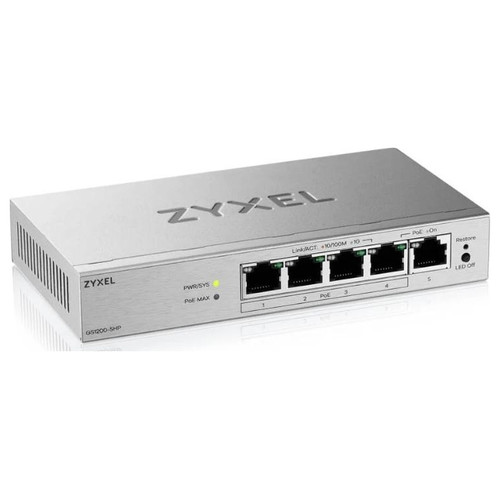 ZyXEL GS1200-5HPv3 Switch 5xGb (4xPoE+) 68W