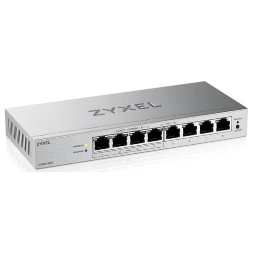 ZyXEL GS1200-8HPv3 Switch 8xGb (4xPoE+) 68W
