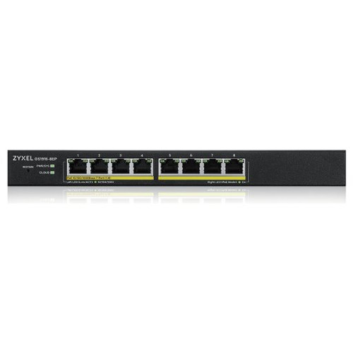 ZyXEL GS1915-8EP Smart Switch 8xGbE PoE 60W Nebula-IA30 ZyXEL GS1915-8EP Smart Switch 8xGbE PoE 60W Nebula