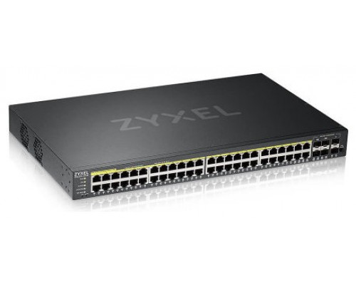 Zyxel GS2220-50HP-EU0101F switch Gestionado L2 Gigabit Ethernet (10/100/1000) Energía sobre Ethernet (PoE) Negro (Espera 4 dias)