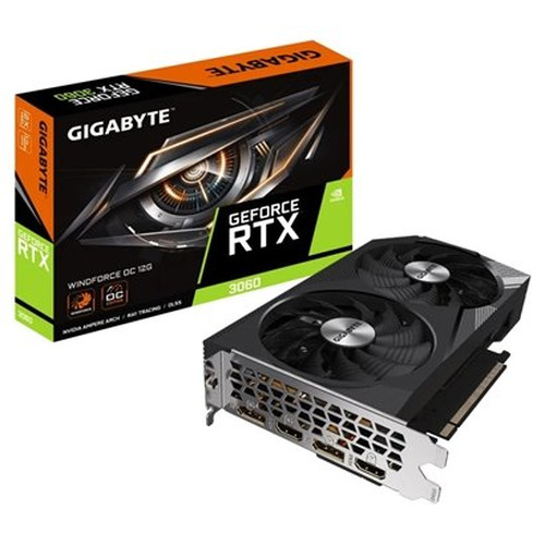 Gigabyte GeForce RTX 3060 WINDFORCE OC 12G (rev. 2.0) NVIDIA 12 GB GDDR6 (Espera 4 dias)-SX20 Gigabyte GeForce RTX 3060 WINDFORCE OC 12G (rev. 2.0) NVIDIA 12 GB GDDR6 (Espera 4 dias)