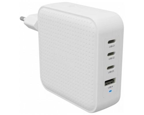 HYPERÂ® HYPERJUICEÂ® 100W USB-C GAN TRAVEL CHARGER (3C+1A) - WHITE