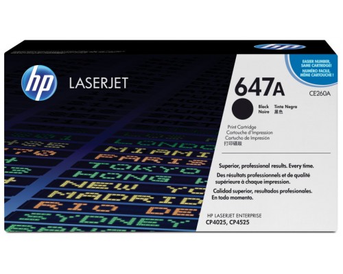 TONER HP CE260A Nº647A NEGRO 8.500PAG