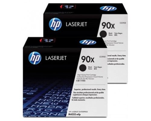 TONER HP CE390XD Nº90X PACK X2 NEGRO 24.000PAG