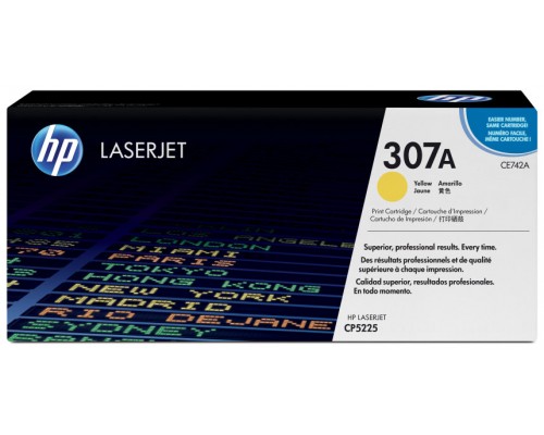 TONER HP CE742A Nº307A AMARILLO 7.300PAG