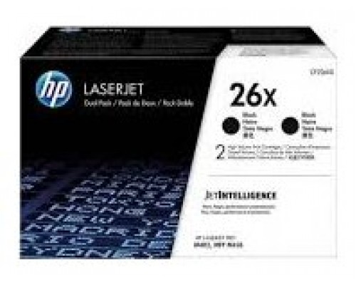 TONER HP CF226XD Nº 26X PACK X2 NEGRO 9.000PAG