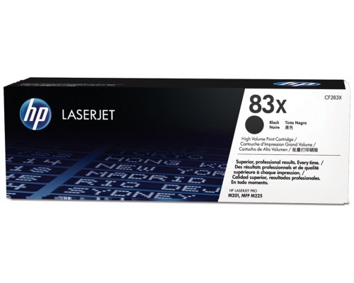 TONER HP CF283X Nº83X NEGRO 2.200PAG ALTA