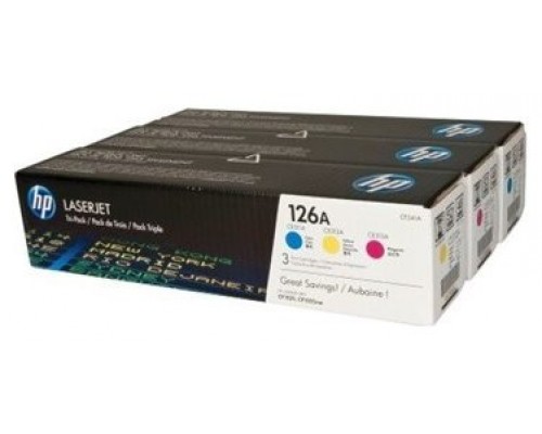 TONER HP CF341A Nº 126A PACK TRICOLOR C/M/Y