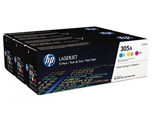 TONER HP CF370AM Nº305 PACK TRICOLOR C/M/Y