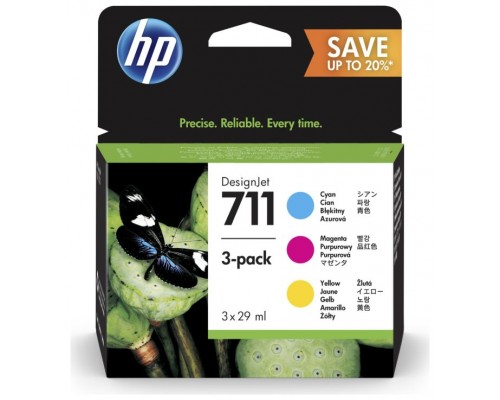 TINTA HP P2V32A Nº 711 PACK TRICOLOR