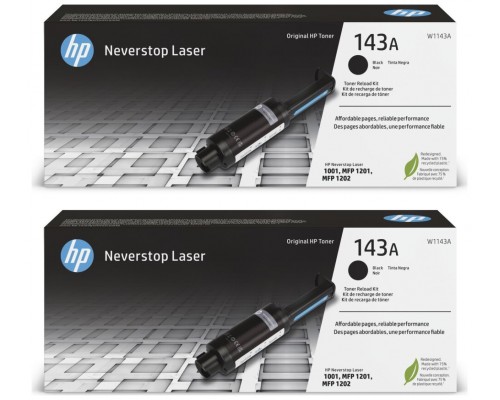 TONER HP W1143AD Nº 143A NEGRO PACK 2 UD