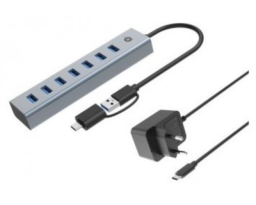 HUB USB 3.0 CONCEPTRONIC HUBBIES21GP 7 PUERTOS  USB-C