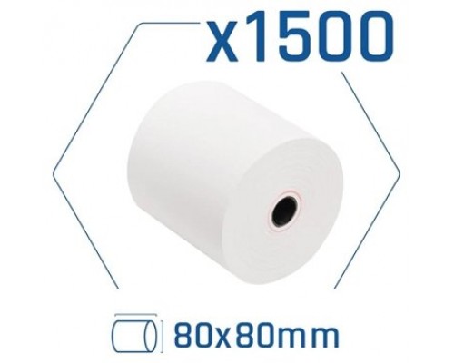 Pack 1500 rollos papel térmico sin BPA 80x80mm