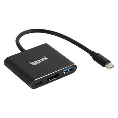 iggual Hub tipo C 3 en 1 HDMI USB3.0 PD100W-IA29 iggual Hub tipo C 3 en 1 HDMI USB3.0 PD100W
