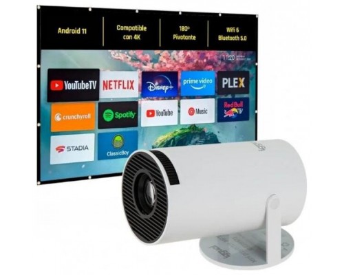 iggual Pack mini proyector + pantalla 120" plegabl
