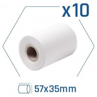 iggual Pack 10 rollos papel térmico datáfono 57x35