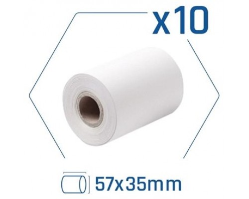 iggual Pack 10 rollos papel térmico datáfono 57x35