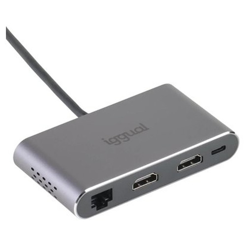 iggual Hub C 8 en 1 2xHDMI 2xUSB 2xSD RJ45 PD100W-IA30 iggual Hub C 8 en 1 2xHDMI 2xUSB 2xSD RJ45 PD100W