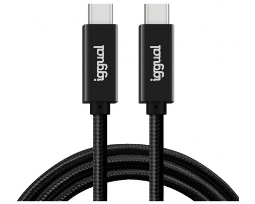 iggual Cable USB-C 3.2 Gen2x2 100W 5A 4K 1m nylon-IA61 iggual Cable USB-C 3.2 Gen2x2 100W 5A 4K 1m nylon