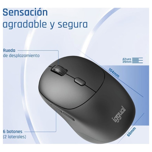 iggual Ratón inalámbrico NANO-OFFICE-6D 1600DPI-IA31 iggual Ratón inalámbrico NANO-OFFICE-6D 1600DPI