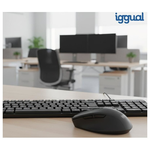 iggual Teclado USB estándar CK-OFFICE-105T negro-IA30 iggual Teclado USB estándar CK-OFFICE-105T negro