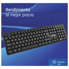 iggual Teclado USB estándar CK-STANDARD-105T negro-IA30 iggual Teclado USB estándar CK-STANDARD-105T negro