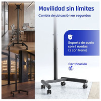 iggual SRTV55 Soporte TV suelo ruedas 13"-55" 20kg-IA30 iggual SRTV55 Soporte TV suelo ruedas 13"-55" 20kg