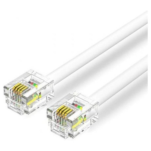 CABLE DE TELEFONO 6P4C BLANCO 10 M VENTION (Espera 4 dias)-SX26 CABLE DE TELEFONO 6P4C BLANCO 10 M VENTION (Espera 4 dias)