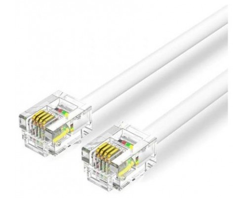 CABLE DE TELEFONO 6P4C BLANCO 20 M VENTION (Espera 4 dias)