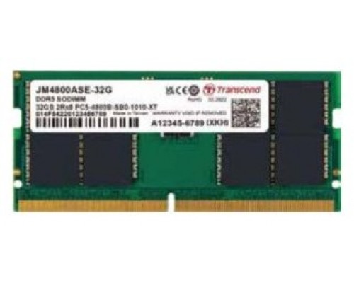 Sodimm 32gb 4800mhz Ddr5 Transcend 1.1v Cl40 2rx8