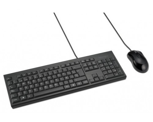 CONJUNTO DE RAT&Oacute;N Y TECLADO MODELO KM100 EQ CON CABLE COLOR NEGRO KENSINGTON K75452ES (Espera 4 dias)