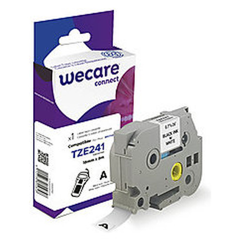 ARMOR WECARE Etiqueta Blanca Texto negro para BROTHER TZE241 18MM*8M-IR30 ARMOR WECARE Etiqueta Blanca Texto negro para BROTHER TZE241 18MM*8M