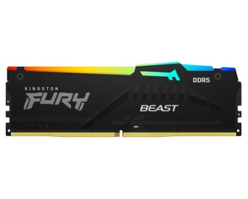 MEMORIA KINGSTON FURY BEAST RGB DDR5 16GB 4800MHZ  CL38  KF5 (Espera 4 dias)