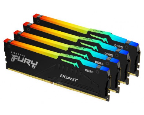 Kingston Technology FURY Beast RGB módulo de memoria 128 GB 4 x 32 GB DDR5 (Espera 4 dias)