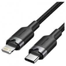 CABLE 2.0 USB-C A LIGHTNING 2 M NEGRO VENTION (Espera 4 dias)