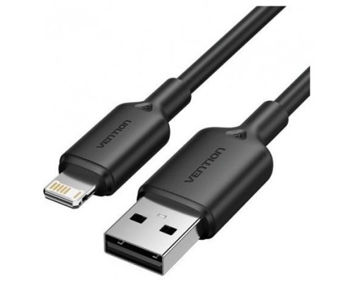 CABLE 2.0 USB A LIGHTNING 1 M NEGRO VENTION (Espera 4 dias)