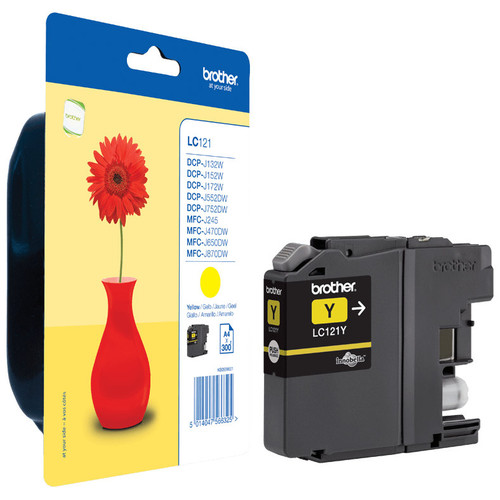 BROTHER Cartucho tinta Amarillo DCP-J552dw MFC-J470dw, 300 pag.-IR20 BROTHER Cartucho tinta Amarillo DCP-J552dw MFC-J470dw, 300 pag.