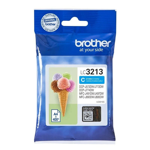 BROTHER Cartucho de tinta cian larga duracion BROTHER LC3213C-IR20 BROTHER Cartucho de tinta cian larga duracion BROTHER LC3213C