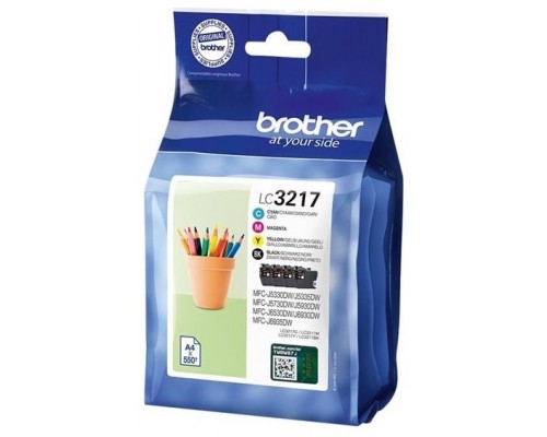 CARTUCHO BROTHER LC3217VAL PACK 4 COLORES