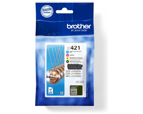 CARTUCHO BROTHER LC421 MULTIPACK 4 200PAG