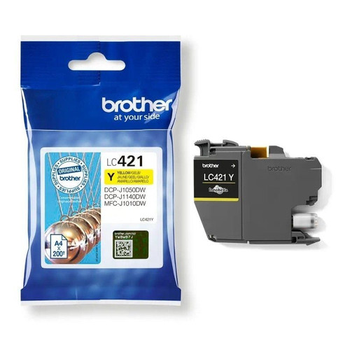 BROTHER Cartucho de tinta amarillo LC421Y para DCP-J1050DW / DCP-J1140DW / MFC-J1010DW-IR20 BROTHER Cartucho de tinta amarillo LC421Y para DCP-J1050DW / DCP-J1140DW / MFC-J1010DW